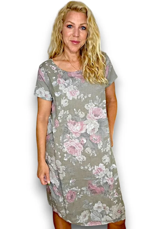 Scarlet Rose Jungle Dress - Mocha Tunics Floral girly