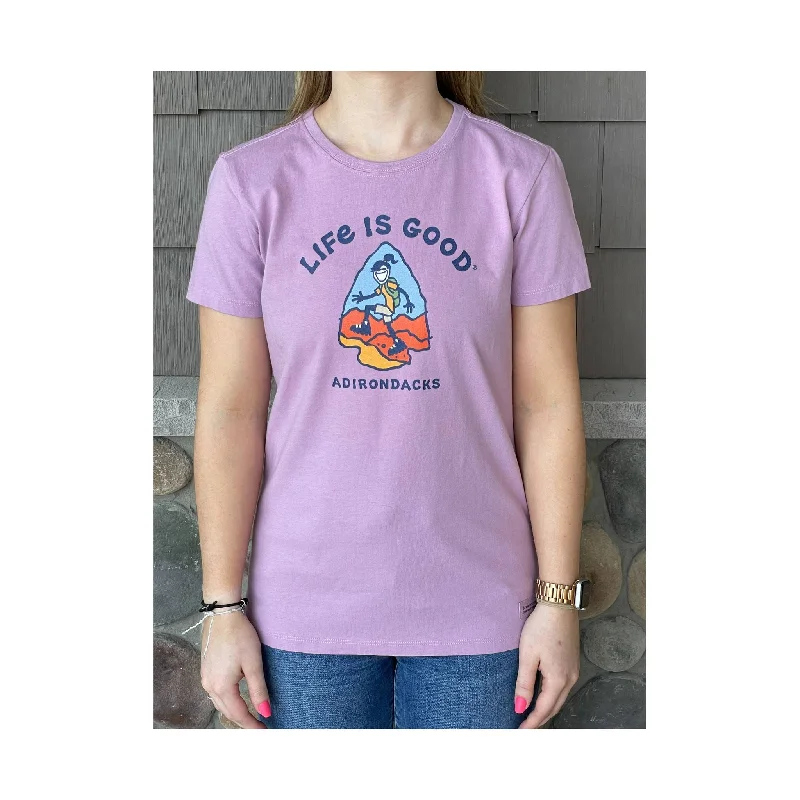 Life Is Good Women's Adirondacks Exclusive Canyon Tee - Violet Purple Real Fur Shearling Chenille