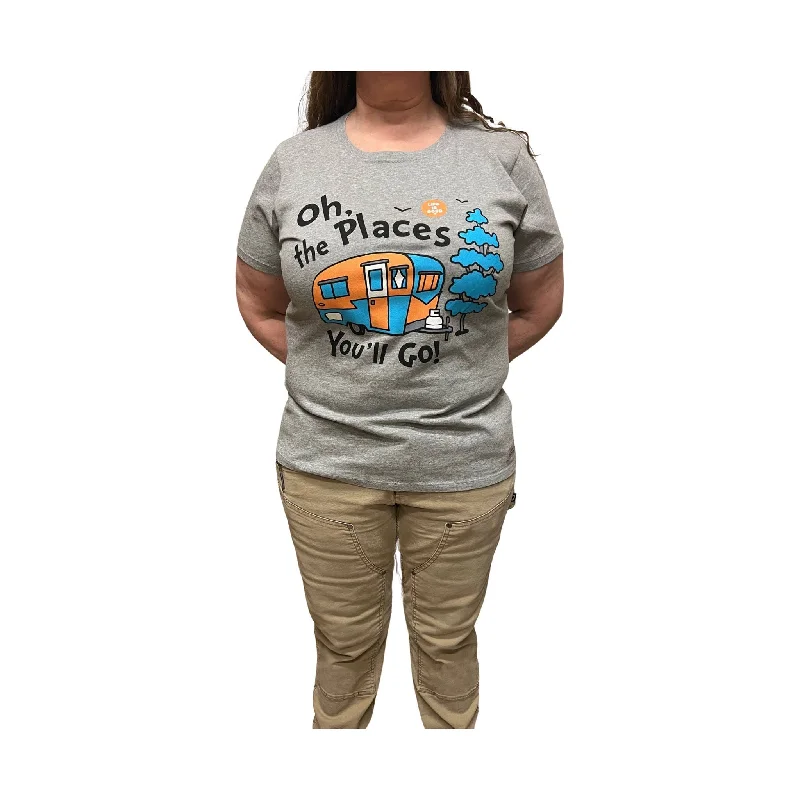 Life Is Good Women's Dr. Seuss Oh The Places You'll Go Crusher Tee - Heather Grey - ONLINE STORE CREDIT/EXCHANGE ONLY Layered Multi-layer Single Layer