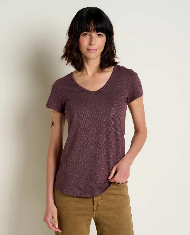 Marley II Short Sleeve Tee Notch Collar Peter Pan Collar Cowl Neck