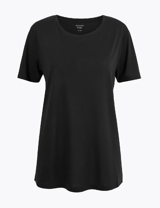 Relaxed Short Sleeve T-Shirt Zippered Buttoned Snapped