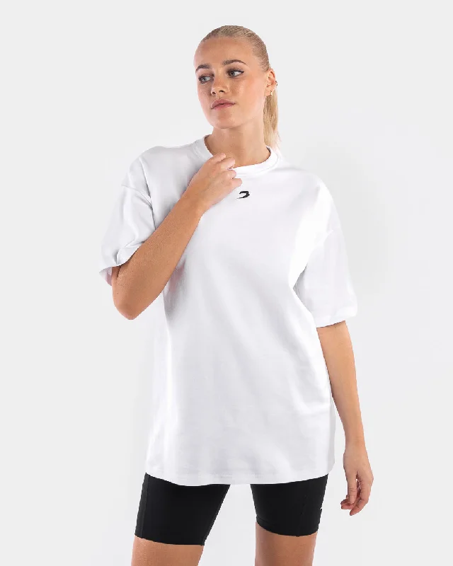 Johnson Oversized Strike T-Shirt - White Layered Multi-layer Single Layer