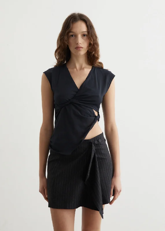 Zana Top Welt Pockets Slit Pockets Flap Pockets