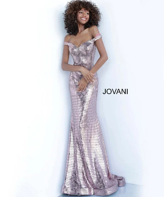 Jovani 00690 Formal Long Prom Dress Floral High-Waist Skirt