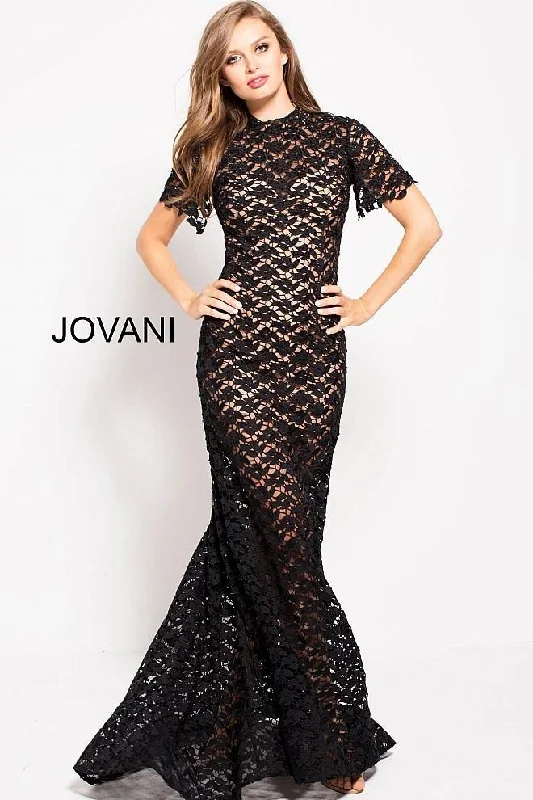 Jovani 55710 Long Fitted Formal Dress Vintage Floral Skirt