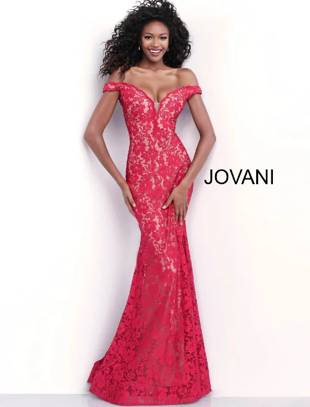 Jovani 67304 Long Fitted Formal Dress Prom Flirty Floral Skirt