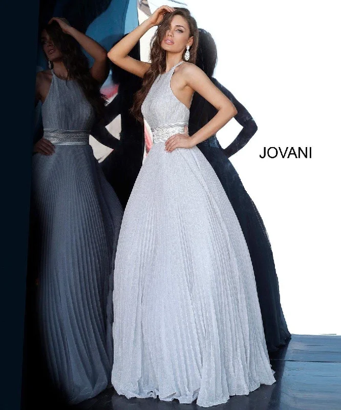 Jovani 4663 Long Formal Dress Prom Soft Floral Pleats