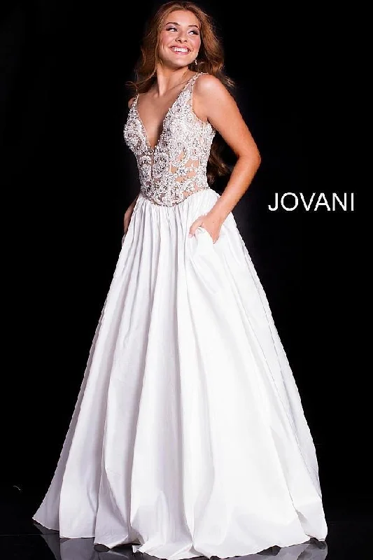 Jovani 51462 Long Prom Dress Flowy A-Line Skirt