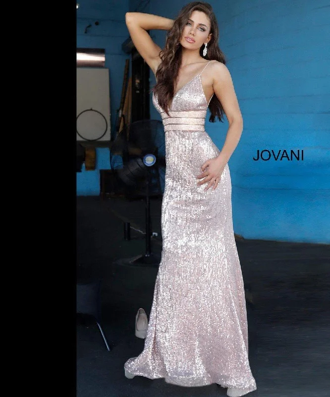 Jovani 4697 Long Sexy Fittted Prom Dress Feminine Floral Midi