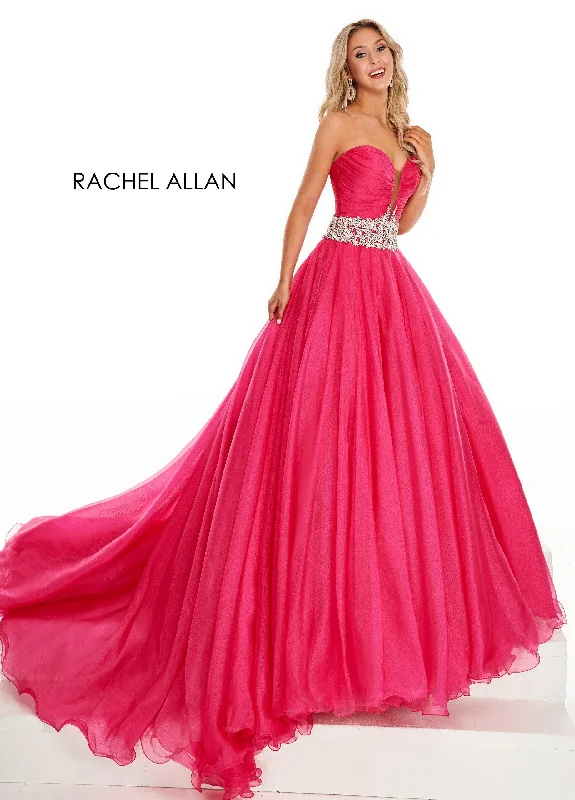 Rachel Allan  Prom Long Dress Ball Gown Floral Skirt Set