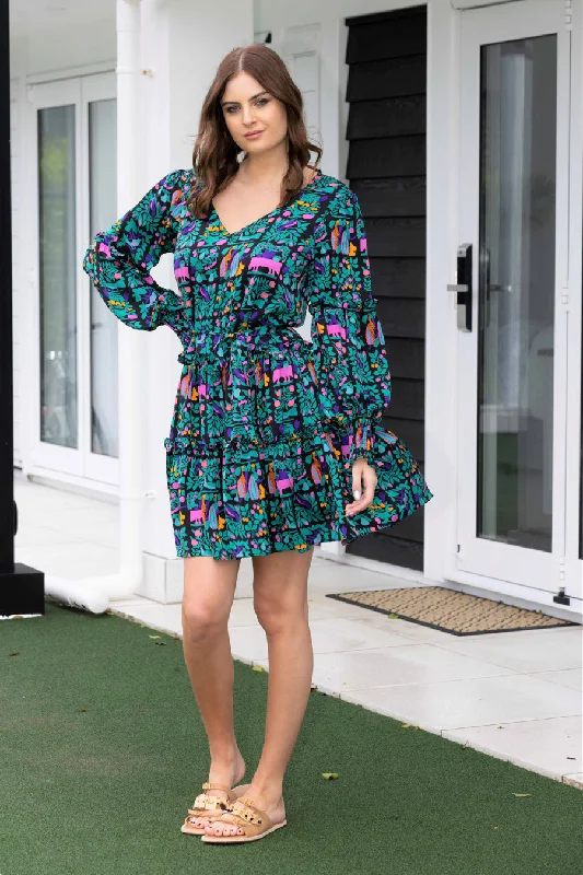 Shaw Mini Dress Trendy Floral A-Line