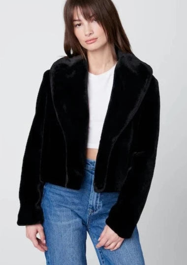 faux fur short coat Coat Overcoat Trench Coat