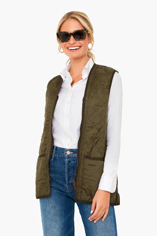 Dark Olive Fleece Betty Liner Classic Riding Jacket