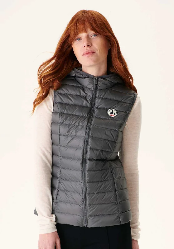 Gilet Mali Anthracite Draped Longline Jacket