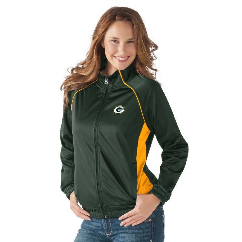 Green Bay Packers Corner 3 Women's Track Jacket Suede Fringe Jacket