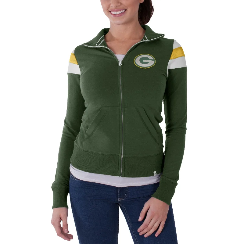 Green Bay Packers Pine Crossover Women's Track Jacket Stretchy Active Jacket