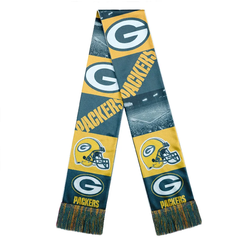 Green Bay Packers Printed Bar Scarf Padded Ski Jacket