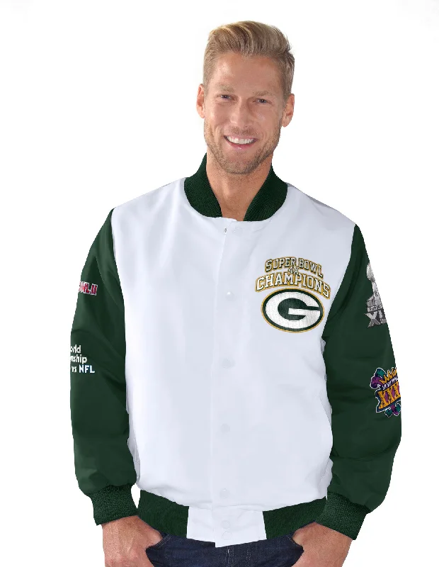 Green Bay Packers Trophy Men's Commemorative Jacket Luxe Faux Fur Coat