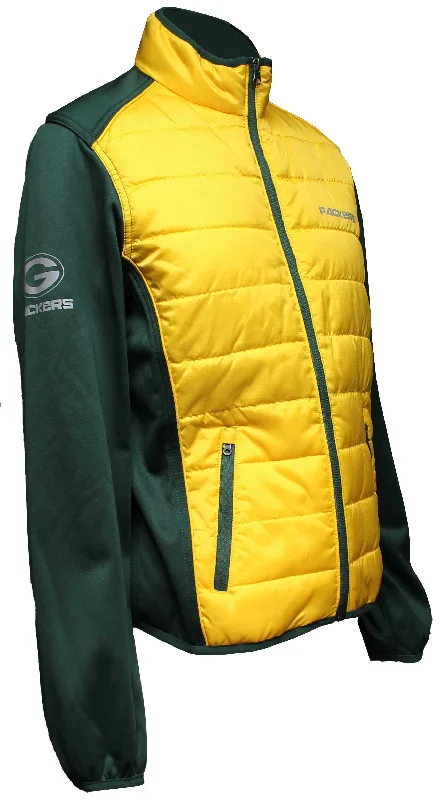 Green Bay Packers Women's Green Everest Quilted Front Panel Jacket Trendy Puffer Vest