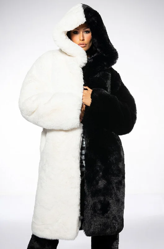 HALF HALF BDUBS FAUX FUR COAT Faux Fur Jacket Real Fur Jacket Shearling Jacket