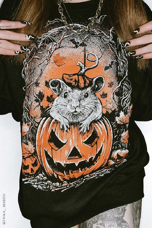 Halloween Rat Sweatshirt Puff Sleeve Blazer