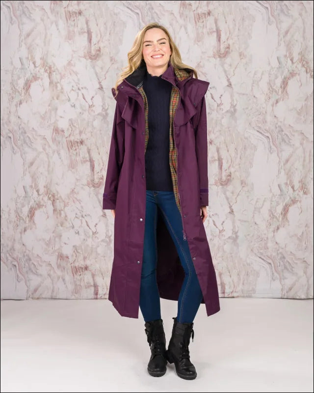 Jack Murphy Malvern Coat - Blueberry Tie-Waist Belted Drawstring