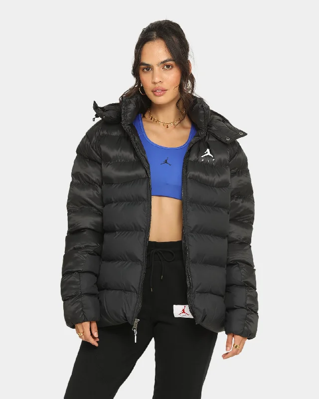 Jordan Jumpman Air Puffer Jacket Black/Black/White Cotton Fabric Linen Fabric Terry Fabric