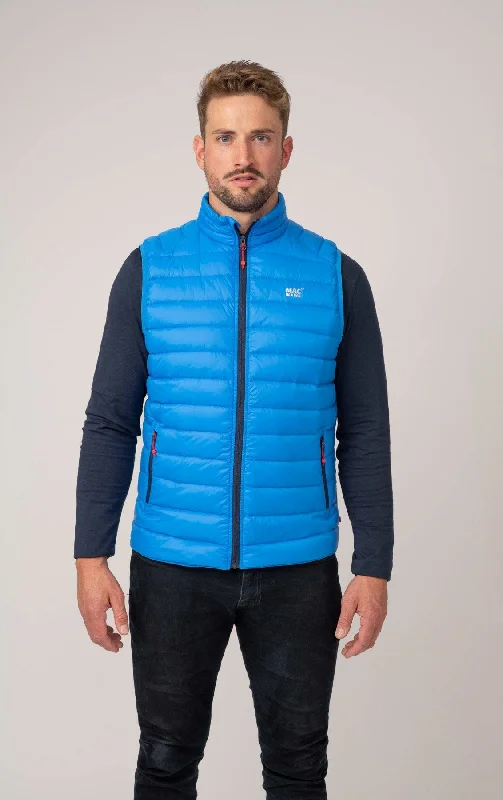 Alpine Mens Down Gilet - Royal Notch Collar Peter Pan Collar Cowl Neck