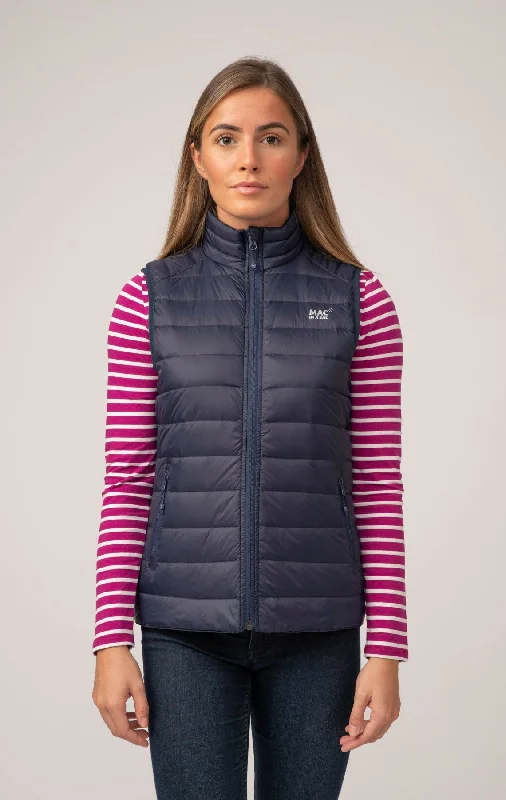 Alpine Down Gilet - Navy Fitted Jacket Loose Jacket Oversized Jacket