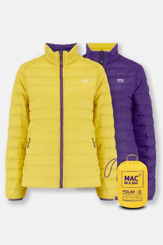 Polar II Womens Down Jacket - Yellow Grape Oversized Jacket Tailored Jacket Straight Jacket