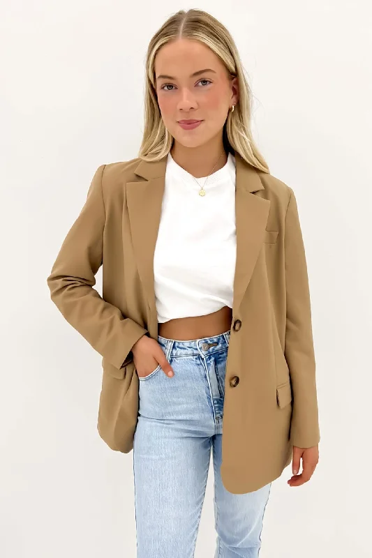 Naomi Blazer Oatmeal Mesh Jacket Canvas Jacket Denim Jacket