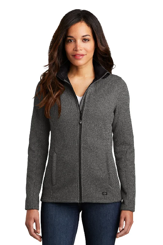 Ogio Womens Grit Full Zip Fleece Jacket - Heather Diesel Grey Elegant Wool Jacket