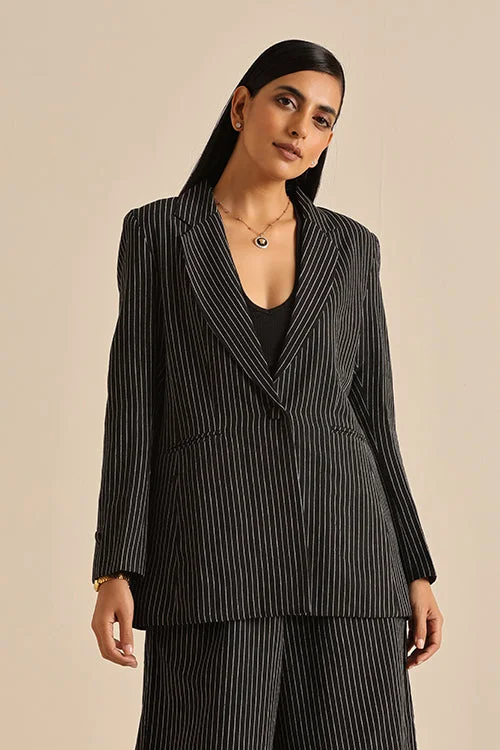 Okhai 'Prestige' Pure Cotton Handwoven Blazer Collared Pea Coat