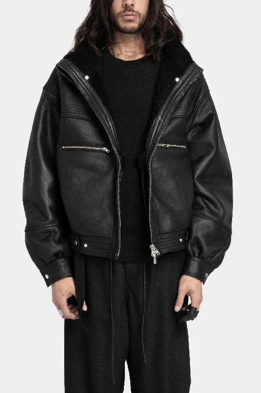 Oversized shearling jacket Warm Down Parka