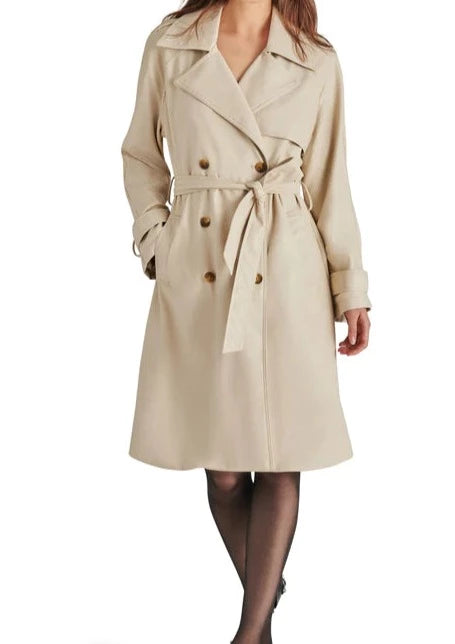 faux leather trench coat Peter Pan Collar Cowl Neck Turtleneck