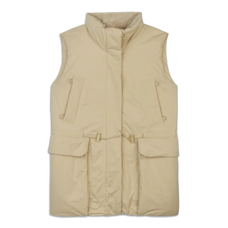 StretchSeal Waterproof Down-Filled Vest - Resale Soft Cashmere Wrap