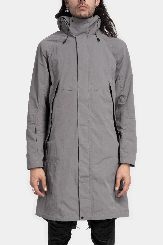 Technical parka, Grey Adjustable Waist Parka