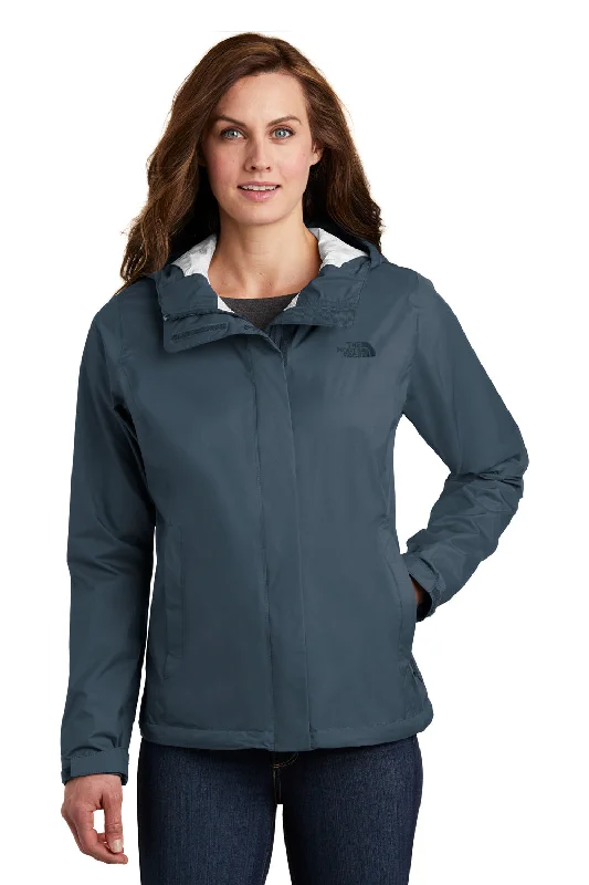 The North Face Womens DryVent Windproof & Waterproof Full Zip Hooded Jacket - Shady Blue Hooded Puffer Anorak