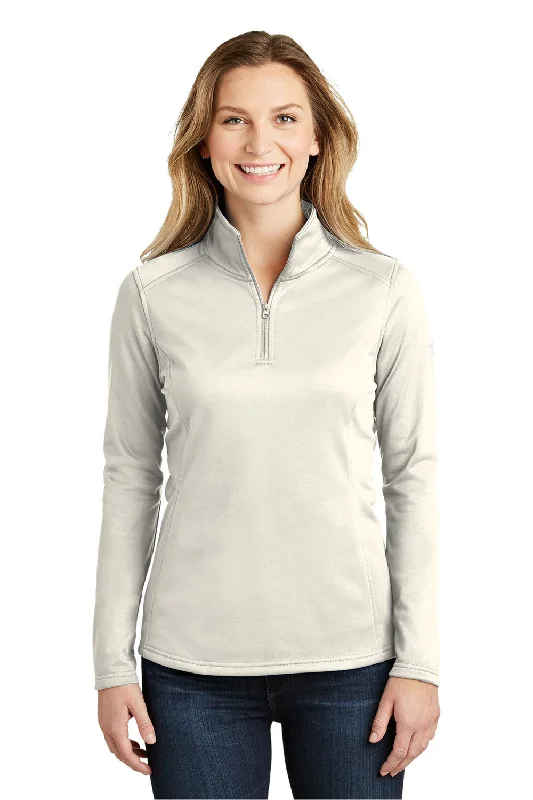 The North Face Womens Tech Pill Resistant Fleece 1/4 Zip Jacket - Vintage White - Closeout Cropped Fleece Jacket