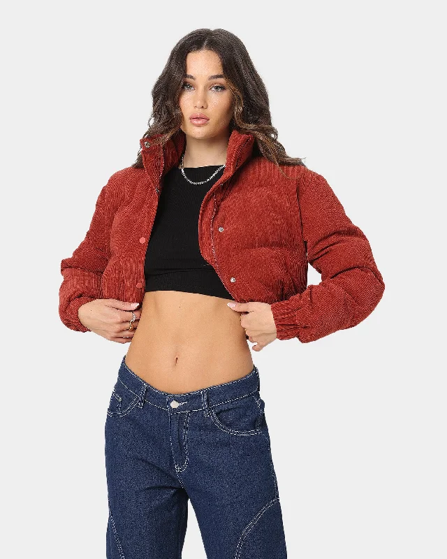 XXIII Women's Elodie Corduroy Puffer Jacket Rouge Wool Jacket Cashmere Jacket Tweed Jacket