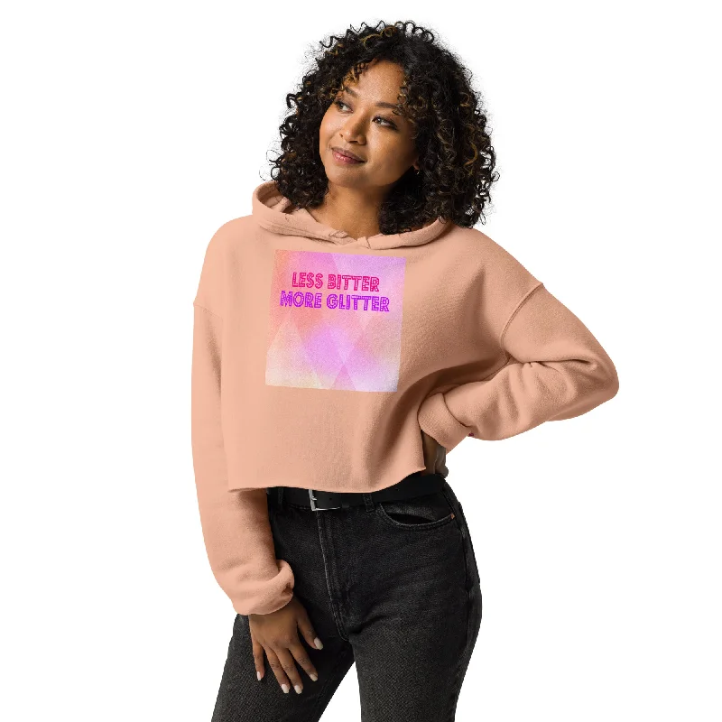 Crop Hoodie Hoodie with Typography Text Message