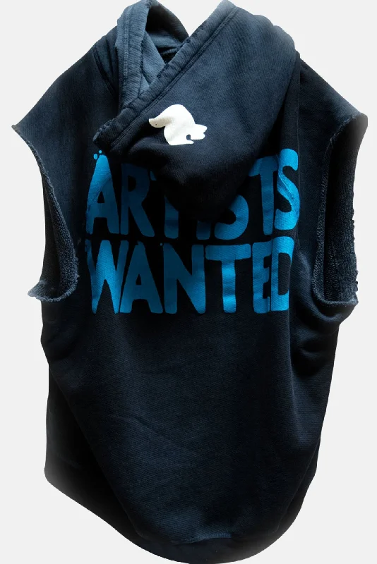 Artists Wanted Cutoff Superyumm Biggy Hoodie Superblack Hoodie with Lace Feminine Delicate