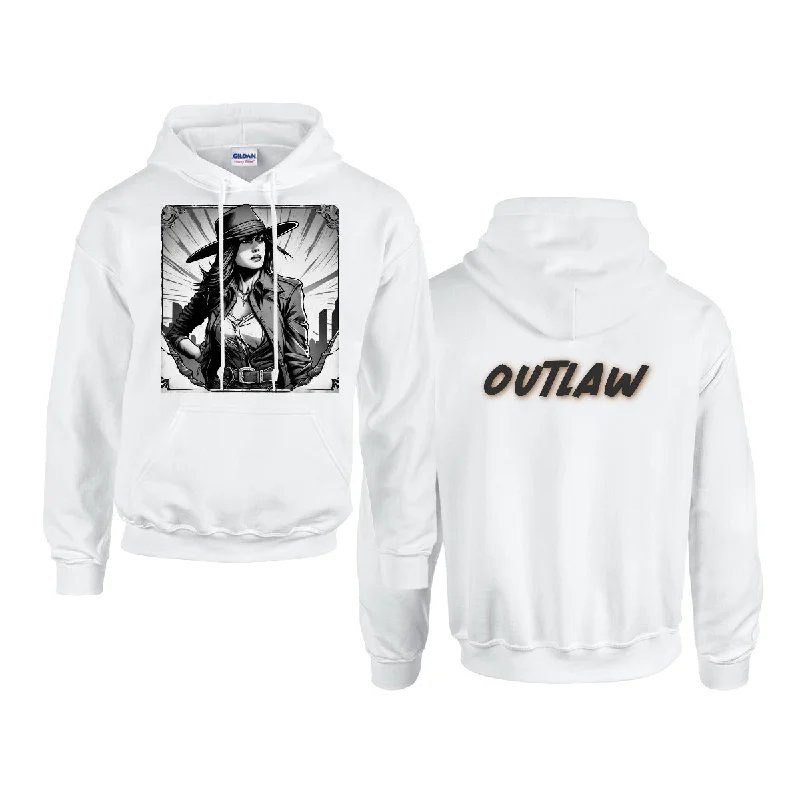 Unisex Outlaw Hoodie Hoodie with High-Low Hem Asymmetrical Trendy