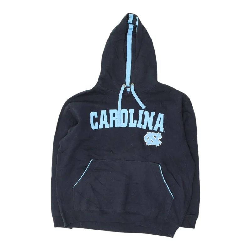 North Carolina Tar Heels Mens Blue Champs Hoodie | Vintage Sportswear Hoody VTG Hoodie with Tied Waist Feminine Flattering