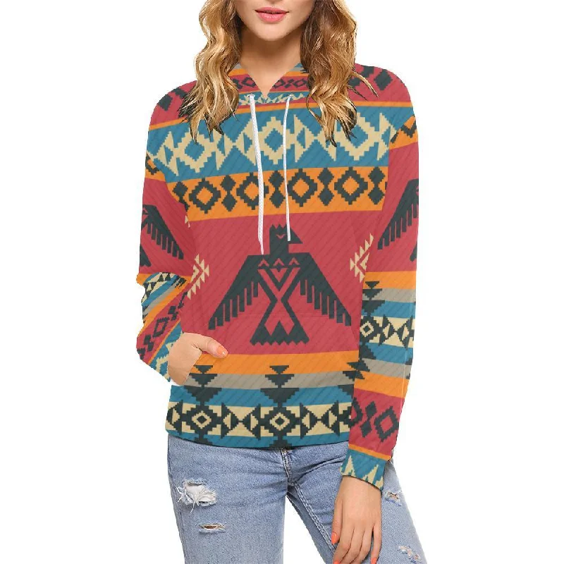 Tribal Navajo Native Indians American Aztec Print Women Pullover Hoodies  Hoodie with Patch Decorative Personalized