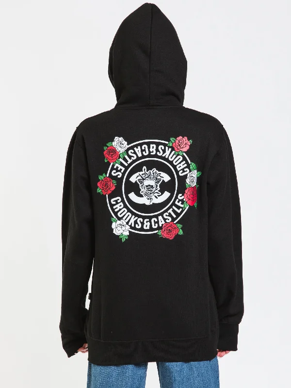 CROOKS & CASTLES C&C FLOWER MEDUSA PULLOVER HOODIE - CLEARANCE Hoodie with Emblem Brand Identity