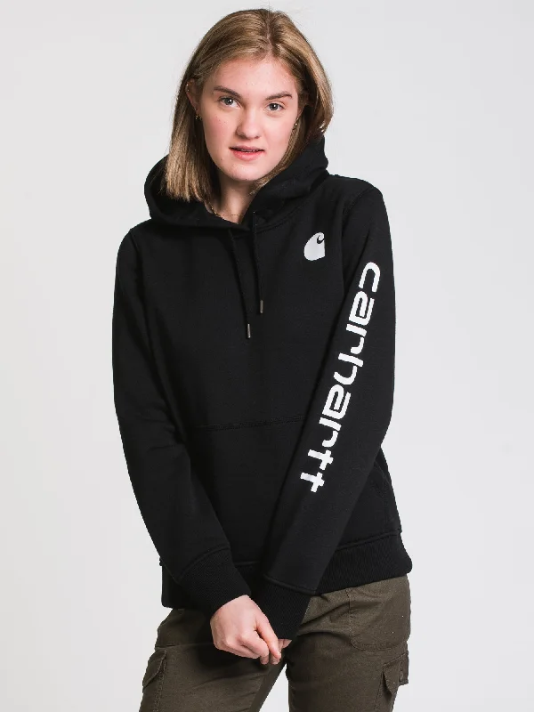 CARHARTT CLARKSBURG LOGO PULLOVER HOODIE - CLEARANCE Hoodie with Magnetic Closure Innovative Modern