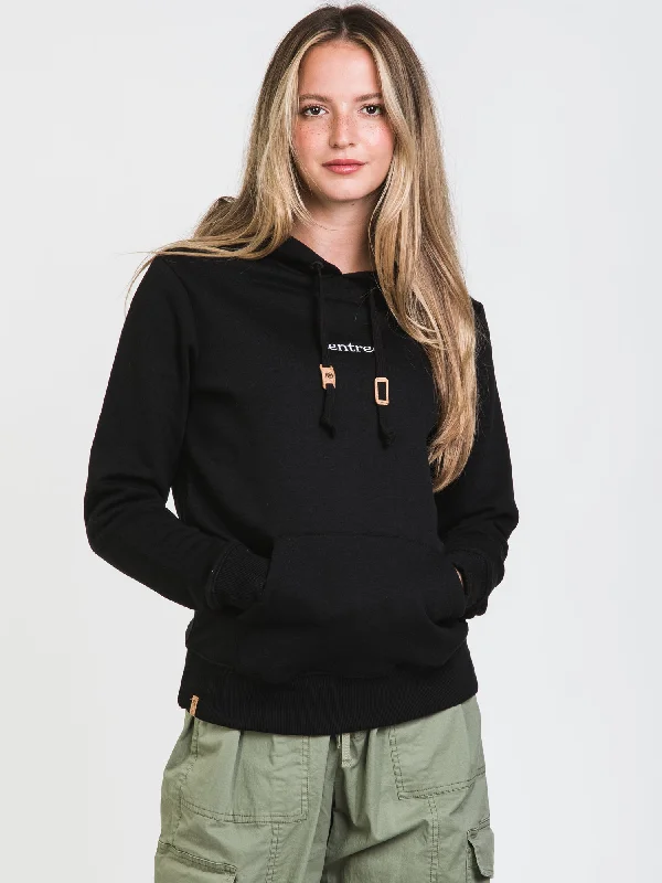 EMBROIDERED CROPPED TENTREE HOODIE  - CLEARANCE Hoodie with Exposed Zipper Edgy Industrial