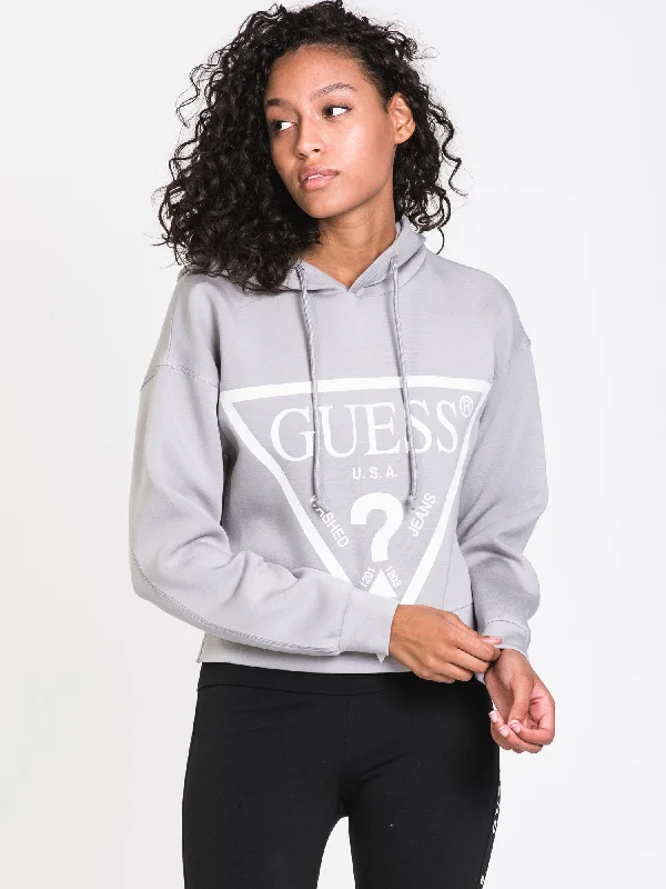 GUESS ACTIVE PULLOVER HOODIE  - CLEARANCE Hoodie with Ribbed Neckline Snug Warm