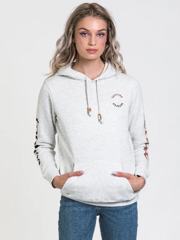 TENTREE LEFT CHEST ARC SLEEVE PRINT HOODIE  - CLEARANCE Hoodie with Hem Contrast Bold Stylish